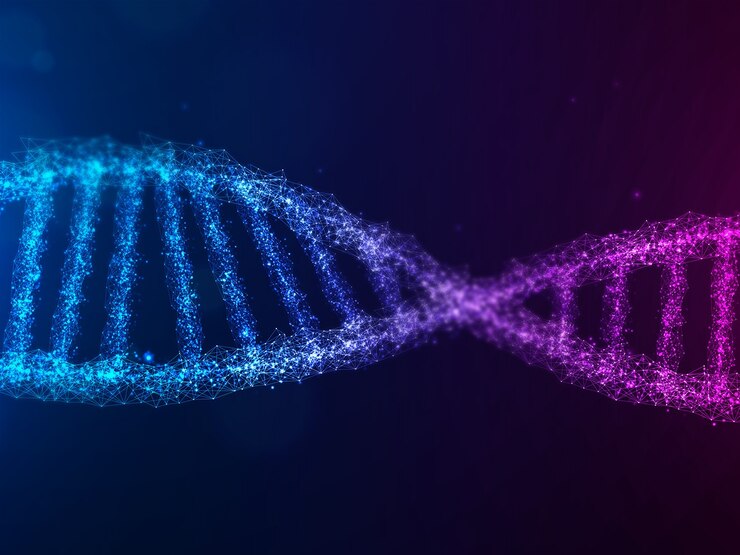 Foto rappresentazione realistica del dna dell'elica