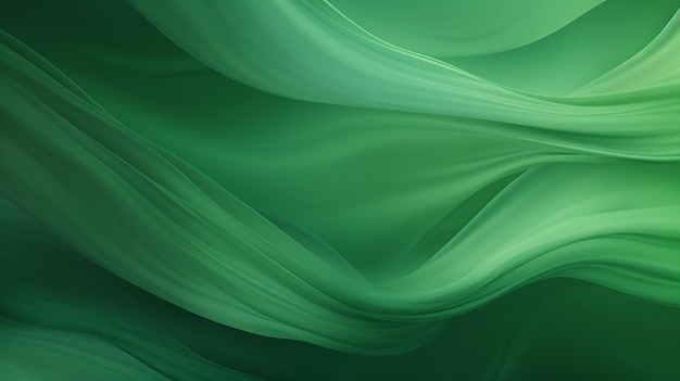 Raso di seta verde blu scuro Pieghe morbide ondulate Superficie del tessuto lucido Sfondo verde smeraldo di lusso