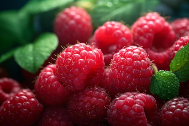 Raspberry close-up cinematografico Generate Ai