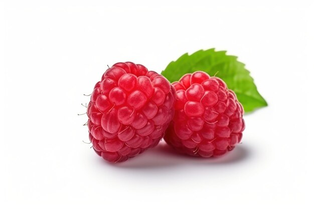 Raspberry isolato su bianco