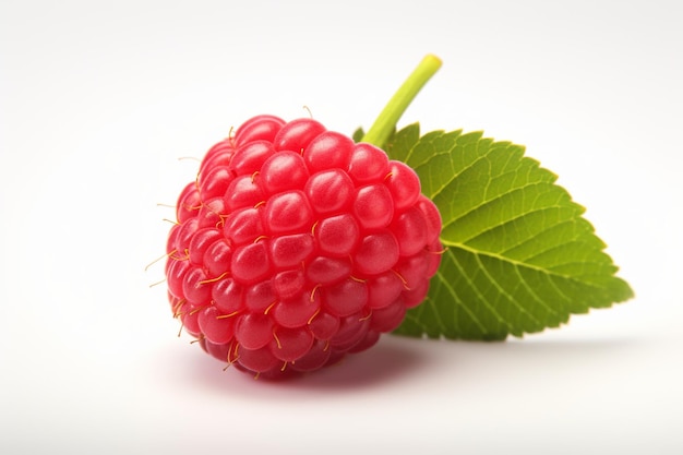 Raspberry isolato su uno sfondo bianco