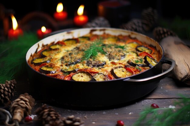 Ratatouille al forno con crosta dorata in cima