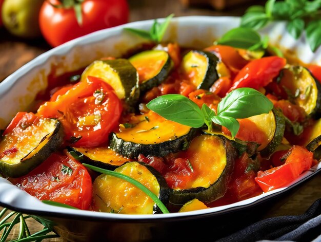 Ratatouille vegetariano in una ciotola