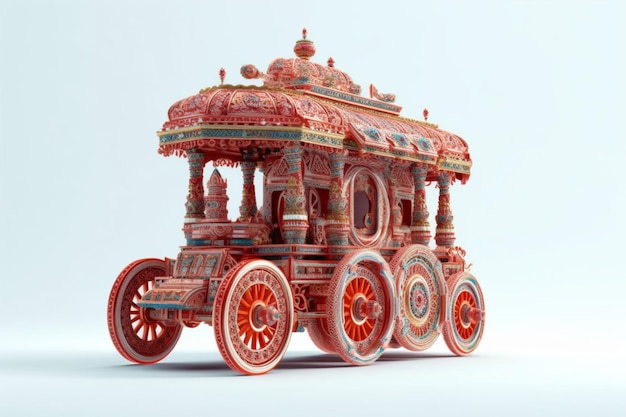 Rath yatra su sfondo bianco