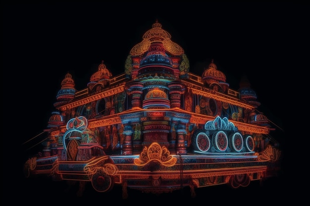 Rath yatra su sfondo nero