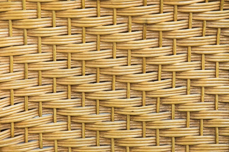rattan intrecciato con motivi naturali