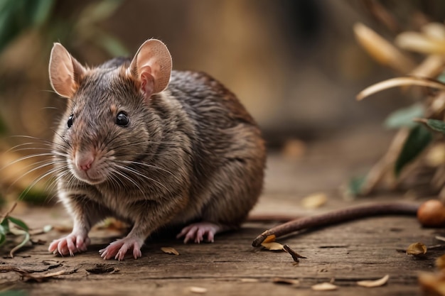 Ratto comune in un parco vicino a un canale a Maastricht