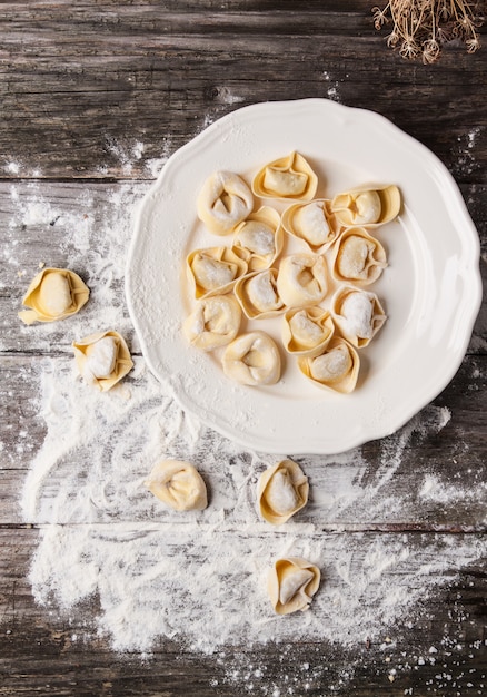 Ravioli di pasta con farina