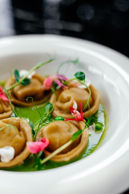 Ravioli tradizionali italiani dal ristorante