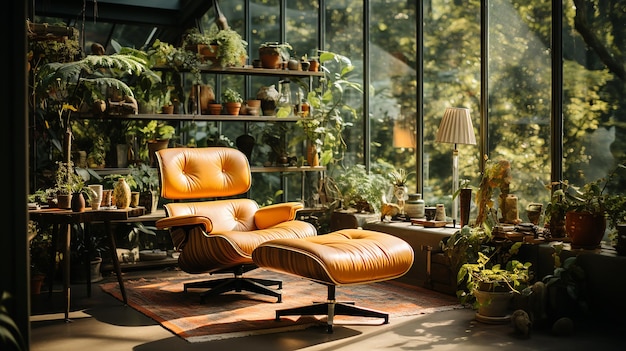 Ray Eames e Charles Eames Chair Design autentico in foto reale