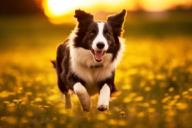 Razza pura, razza pura, bellissima razza di border collie, background, natura isolata