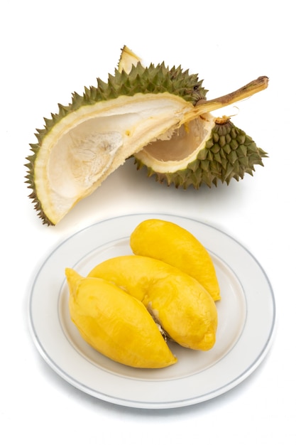 Re dei frutti, Durian su fondo bianco