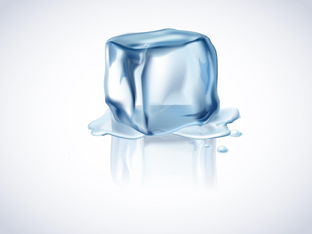 Realistic Frozen Water Ice Cubes in Square Shape for Cocktails Cold Drinks and Fresh Beverages