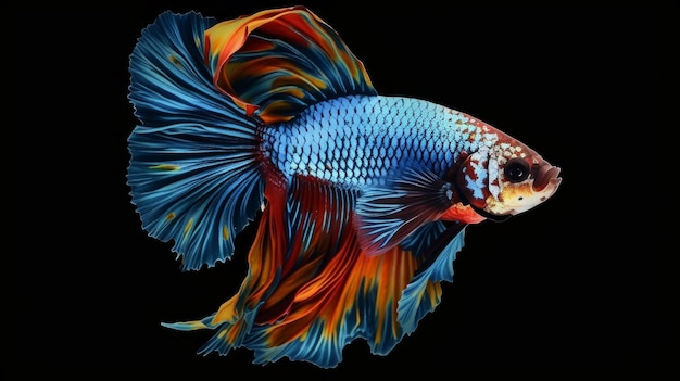 Realistico bellissimo pesce betta ai generato