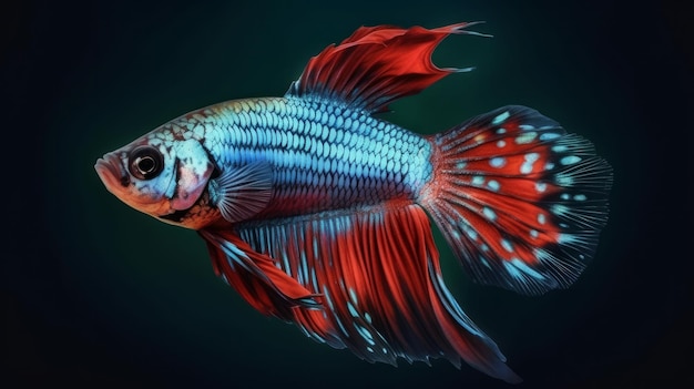 Realistico bellissimo pesce betta ai generato