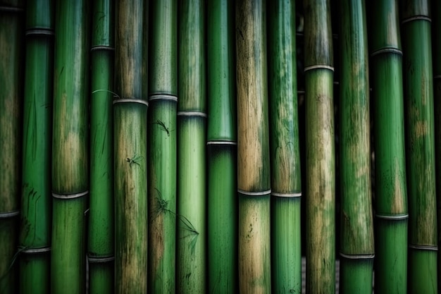 Recinto di bambù sfondo ai generativa