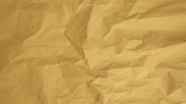 Recycle Paper Texture background Crumpled Vecchio sfondo di forma astratta di carta kraft con spazio Giallo spiegazzato carta per il testo ad alta risoluzione