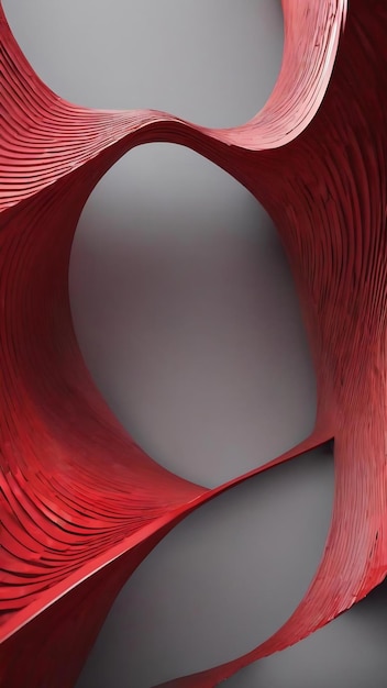 Red abstract wall wave architecture abstract background 3d rendering background rosso per la presentazione