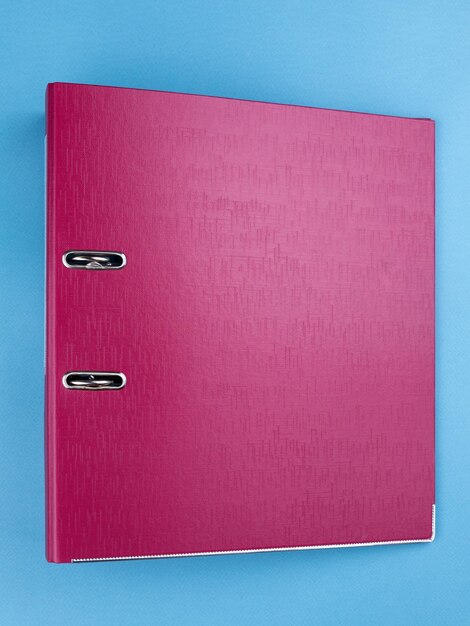 Red Binder File Folder close up brand identity design set mockup folder business