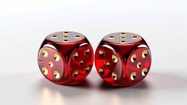 Red Casino Dice con Clipping Path ad alta definizione.