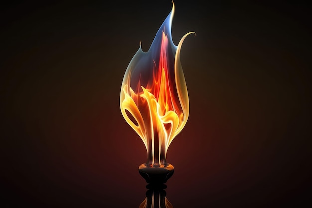 Red flame stock photo generata dall'AI