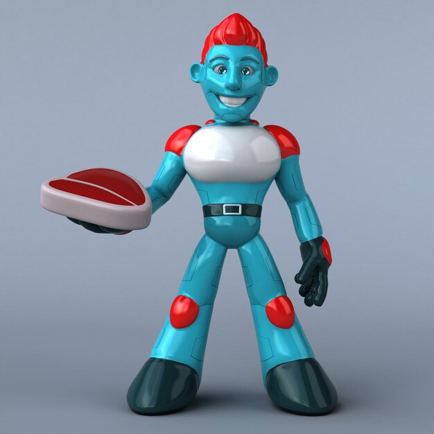 Red Robot 3D illustrazione