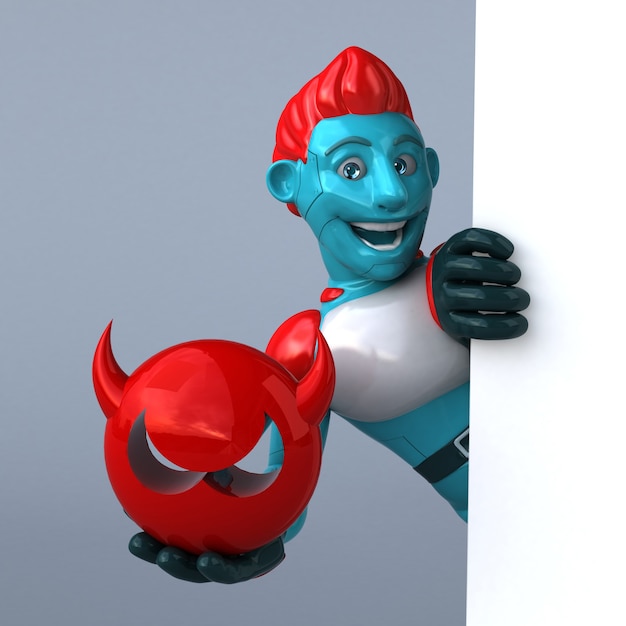 Red Robot 3D illustrazione