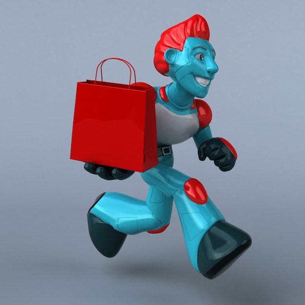 Red Robot 3D illustrazione