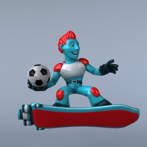 Red Robot - illustrazione 3D