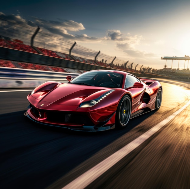 Red Speed Demon Sports Car Velocity carta da parati