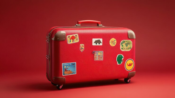 Red Suitcase Ready for Adventure