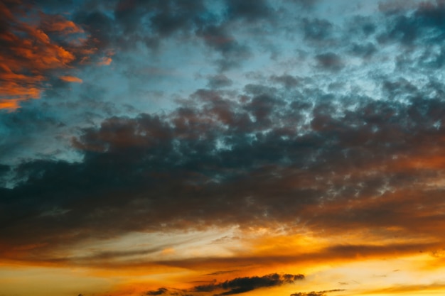 Red Sunset Clouds