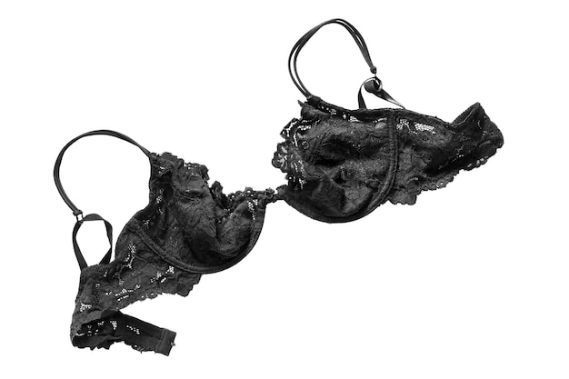 Reggiseno nero isolato