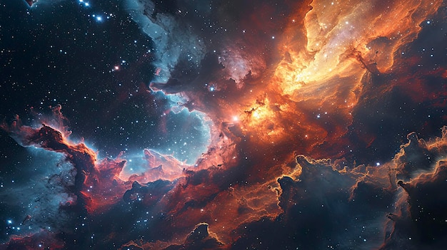 Regione di formazione stellare della nebulosa Carina Spazio profondo Banner di sfondo HD