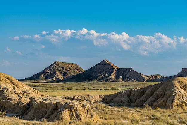 Regione naturale semi-desertica di Bardenas Reales in Navarra, Spagna