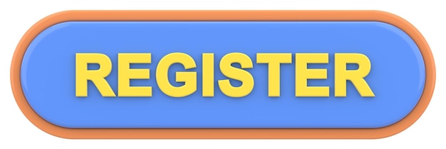 Register button 3D button 3D illustration