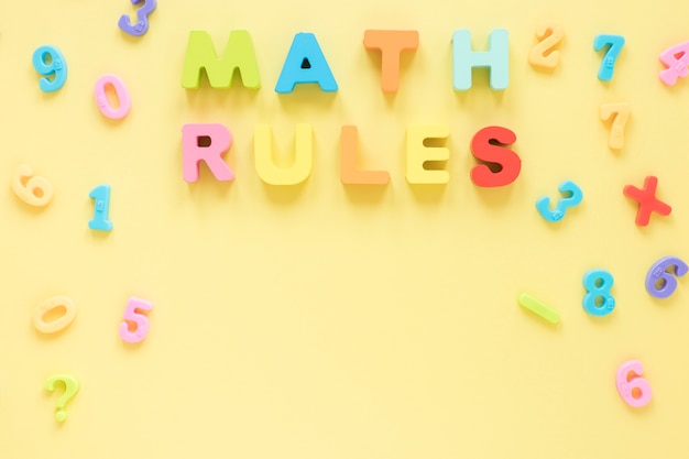 Regole e numeri piatti di matematica e scienze