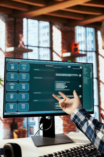 Remote employee solving tasks with artificial intelligence LLM
