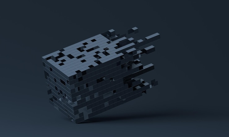 Photo render 3d abstrak