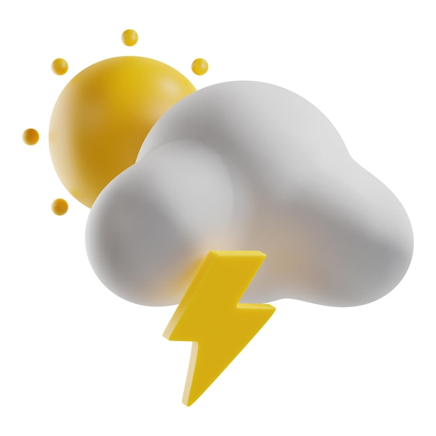 Render 3d dell'icona delle condizioni meteorologiche premium