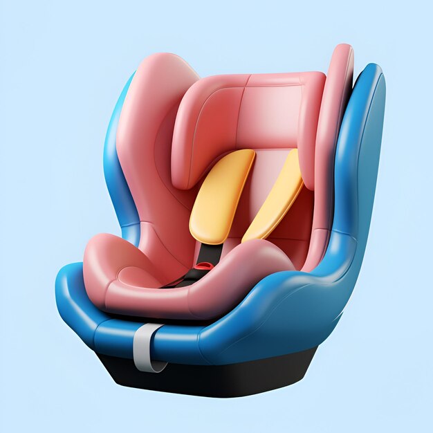 RENDER 3D di un sedile per auto per bambini
