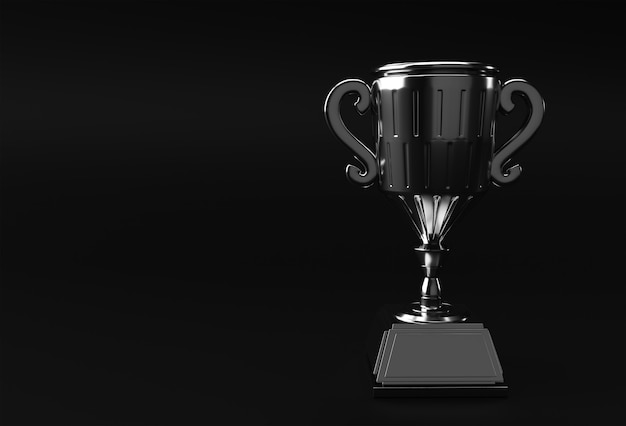 Render 3D Trophy Cup isolato su sfondo colorato.