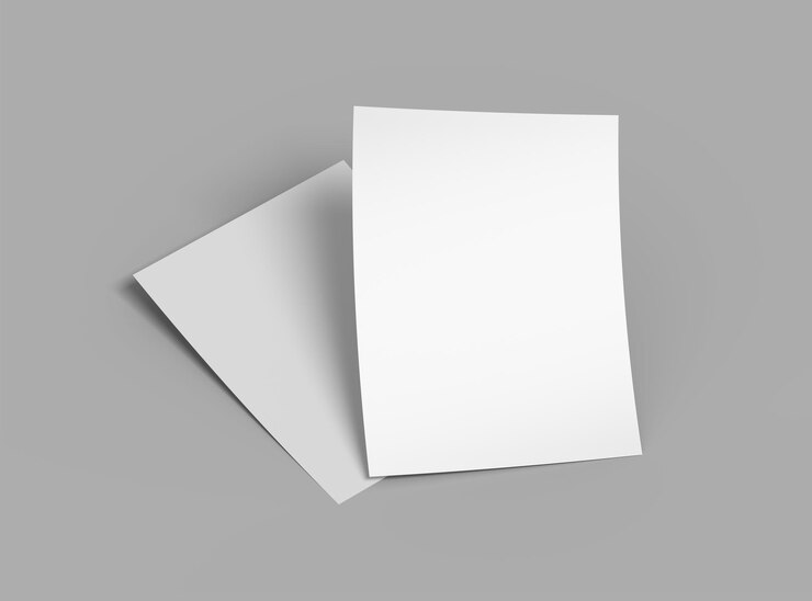 Render di volantino vuoto 85 x 11 per presentare il tuo design