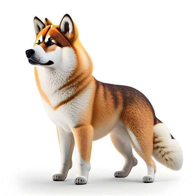 Rendering 3d Akita Animal AI Generative