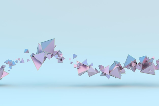 Rendering 3d astratto di forme geometriche