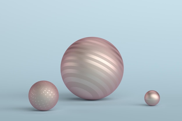 Rendering 3D astratto di sfere