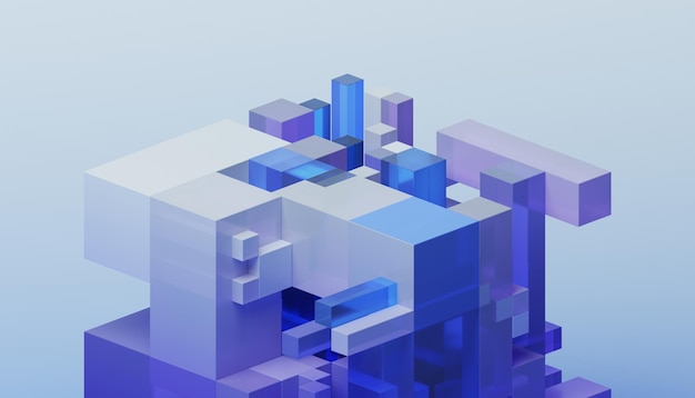 Rendering 3D astratto