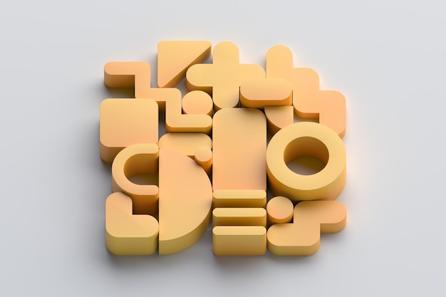 Rendering 3D astratto