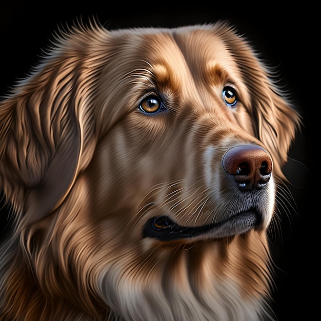 Rendering 3d Australian Retriever AI generativo