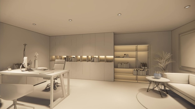 rendering 3d Casa interna moderna spazio abitativo aperto con cucinaLusso in stile moderno Residence appartamento duplexDecorazioni per la casa di lusso interior design